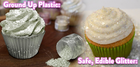 The Difference Between Safe, Edible Glitter that is Actually Edible and Dangerous Disco Dust Edible Glitter made of Plastic Craft Glitter. Bakery Bling Glittery Sugar is Safe to Eat!