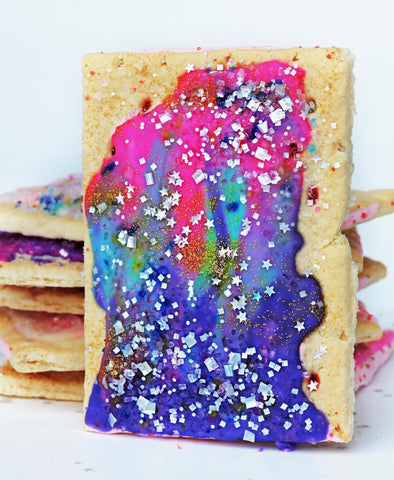 Rainbow Pop Tarts with Edible Glitter Glittery Sugar Sprinkles by Bakery Bling