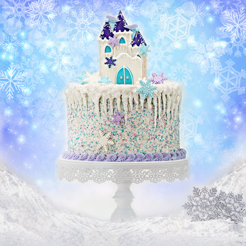 Snow Queen Birthday Cake Topper Frozen Cake Decorating Kit Edible Glitter Edible Cake Topper Snow Princess Castle Anna Elsa Disney Frozen Birthday Party