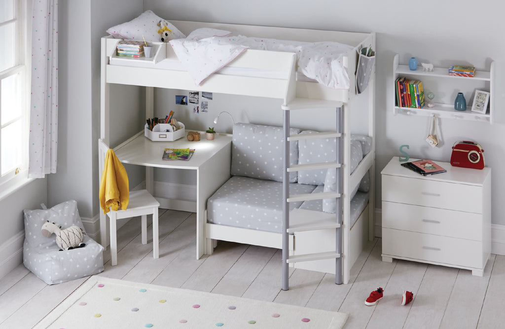 grey stardust kids' bedroom