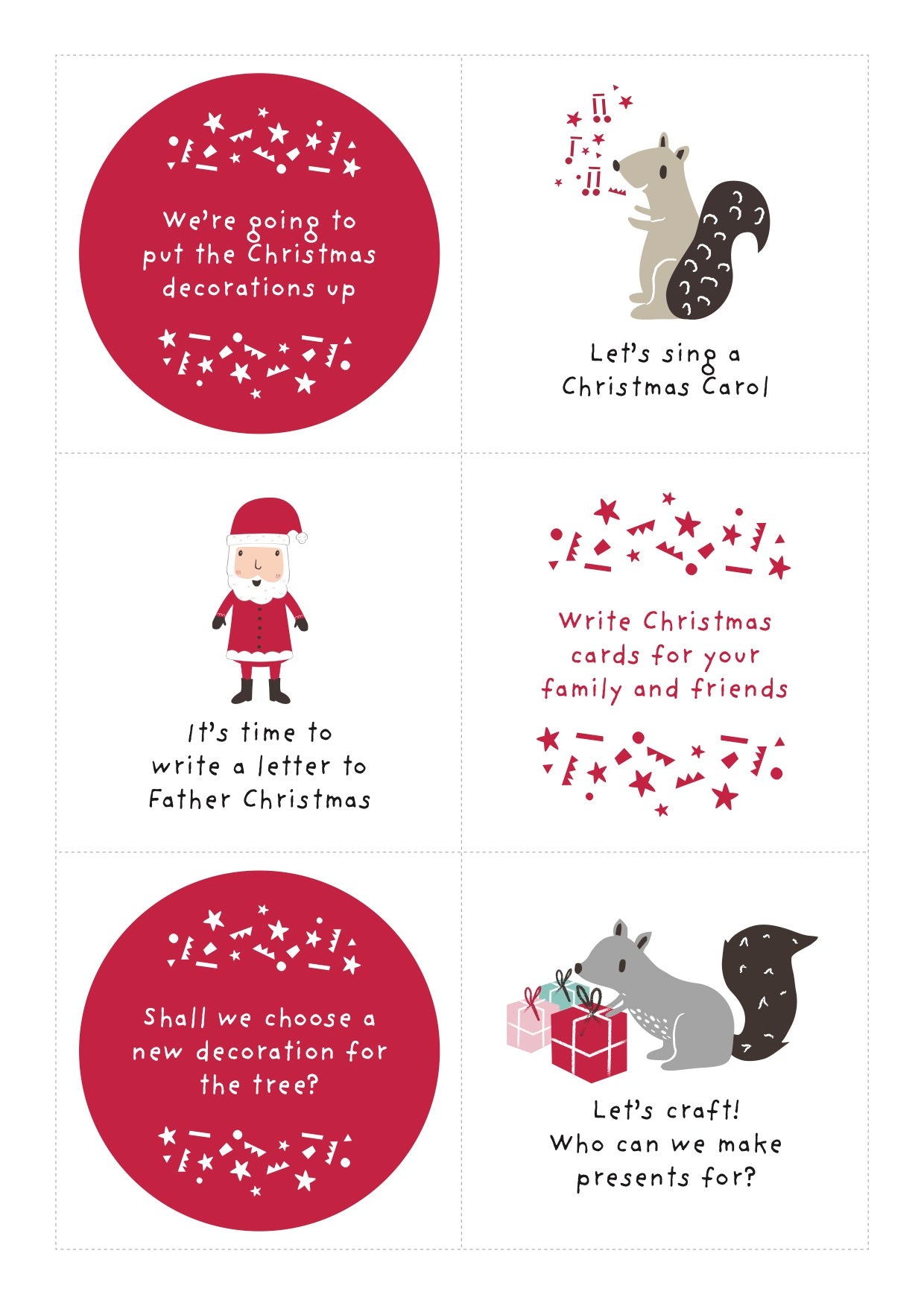 Thirty alternative advent calendar ideas for you to print and use