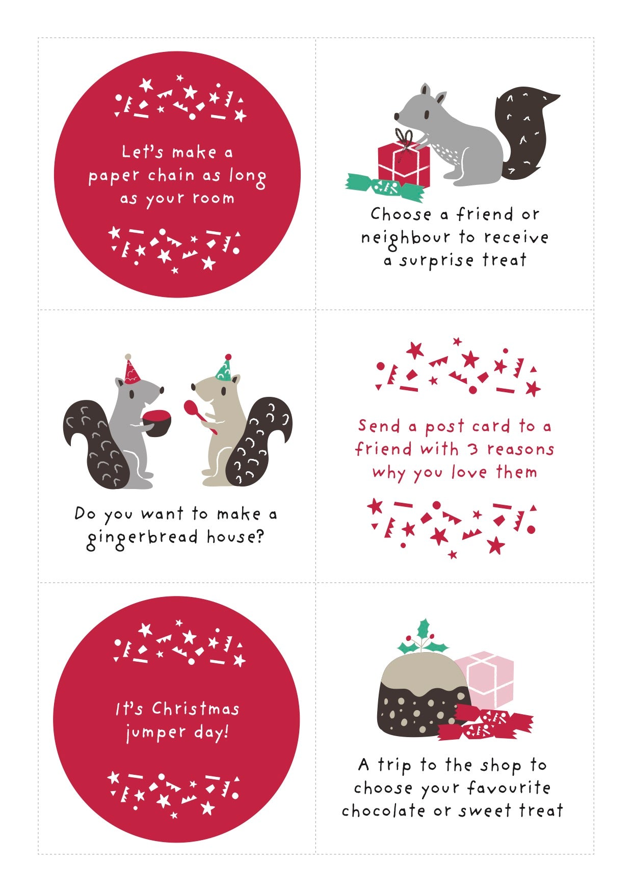 Thirty alternative advent calendar ideas for you to print and use