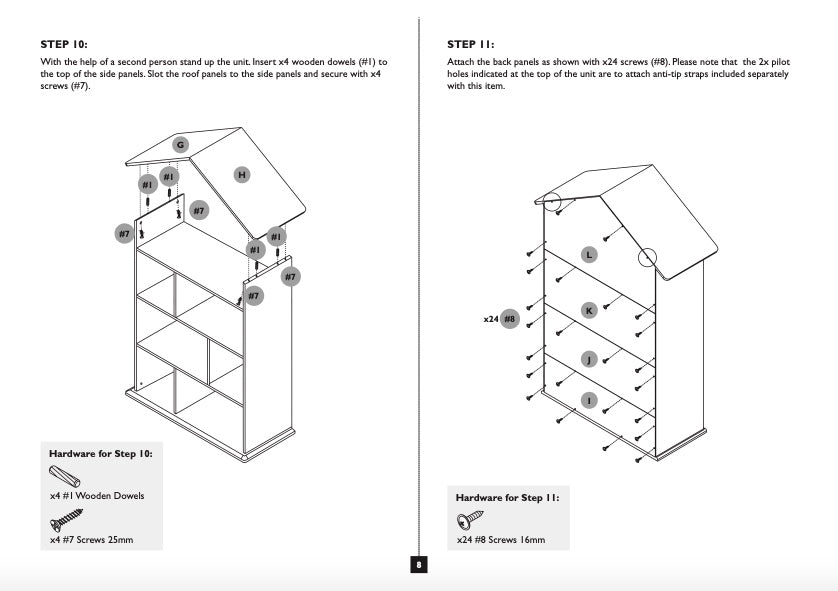 Transform our Townhouse Bookcase into a beautiful dolls' house