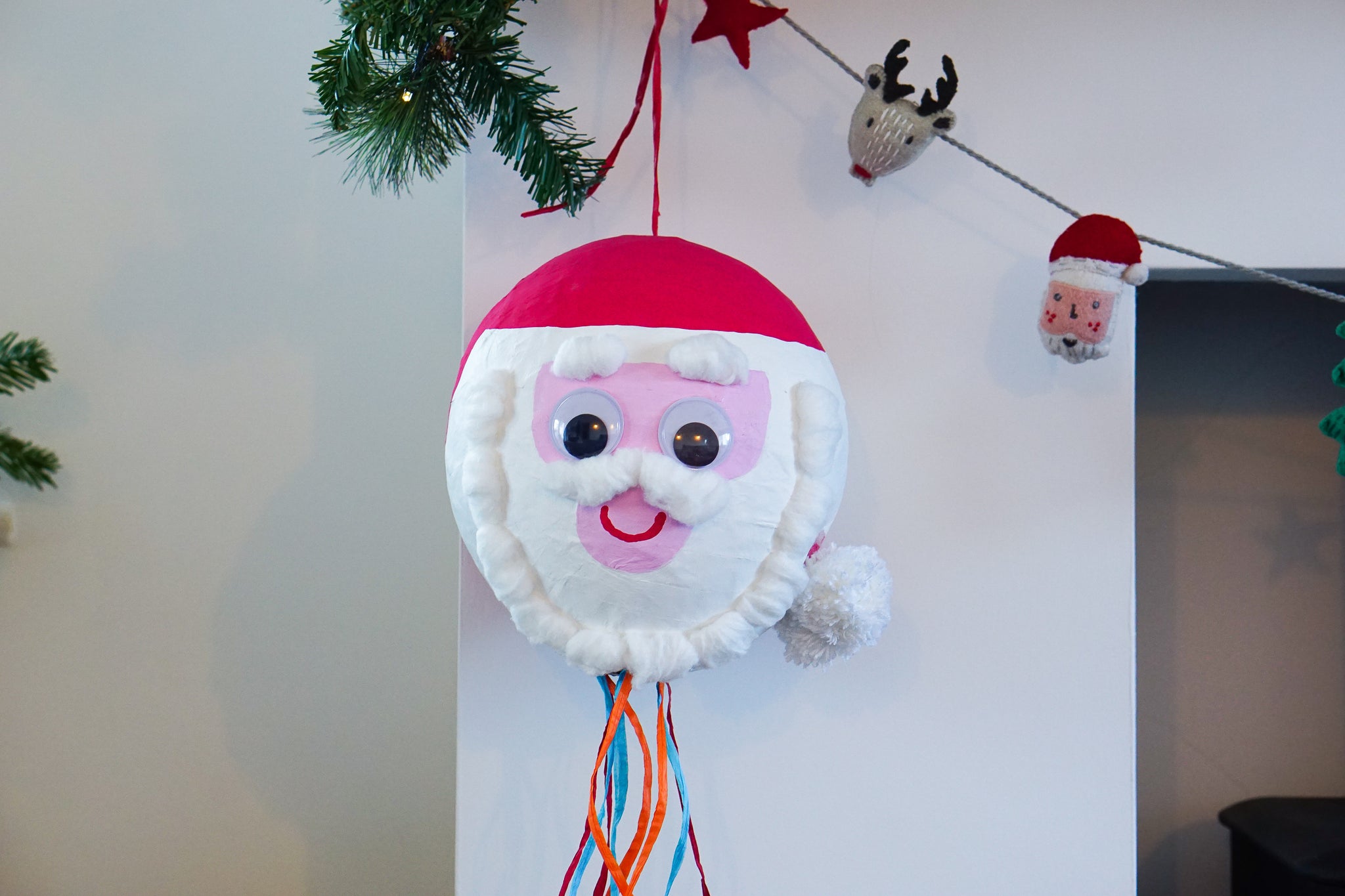 Make your own jolly Father Christmas piñata