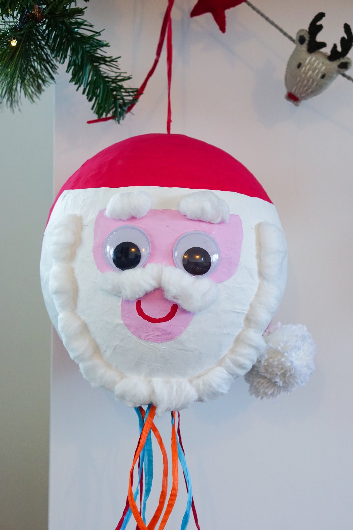 Make your own jolly Father Christmas piñata