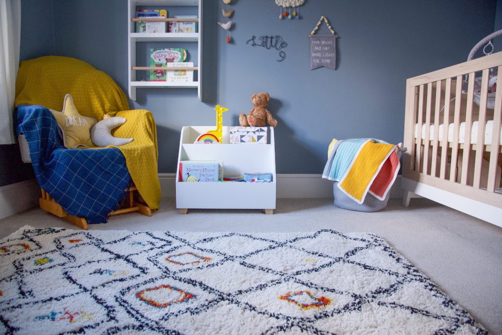 Real rooms: A navy blue nursery for baby Dotty