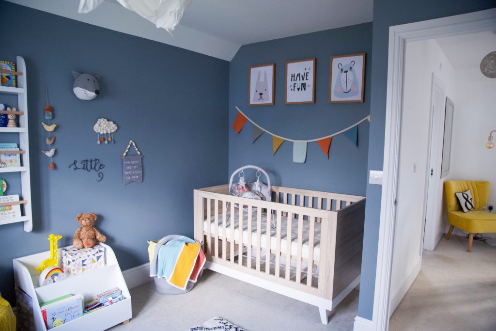 Real rooms: A navy blue nursery for baby Dotty