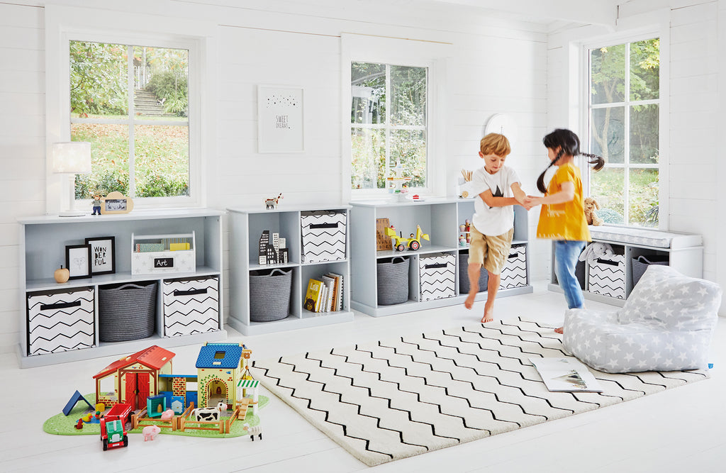 Monochrome with cloud grey Abbeville Storage Playroom