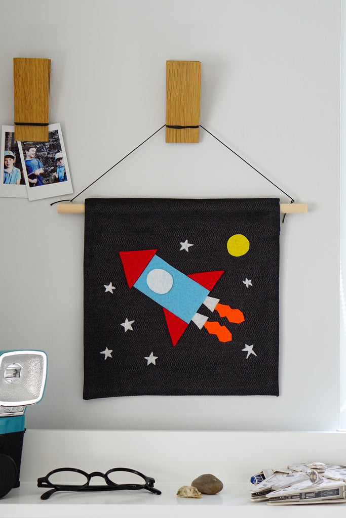 Make your own space-themed wall banner