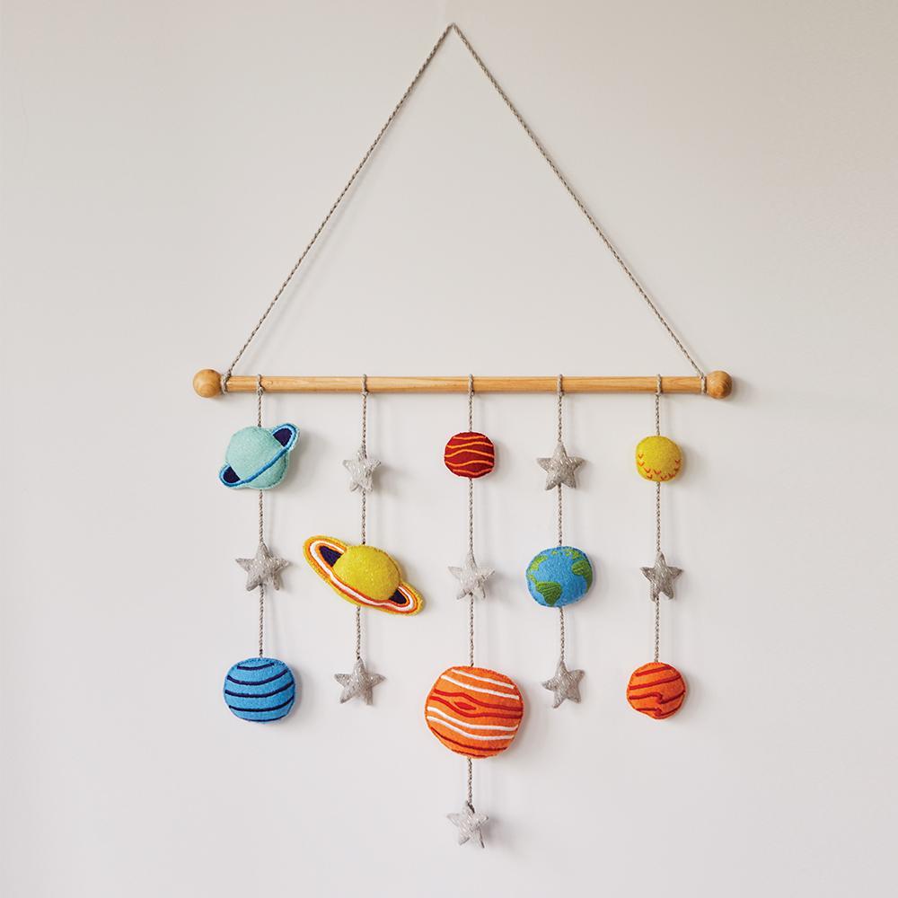 Felt Wall Hanging for Kids, Space 