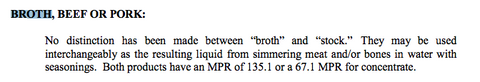 Bone broth USDA regulations