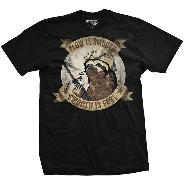 Smooth Is Fast T-Shirt Black Details about   Grunt Style Slow Is Smooth 