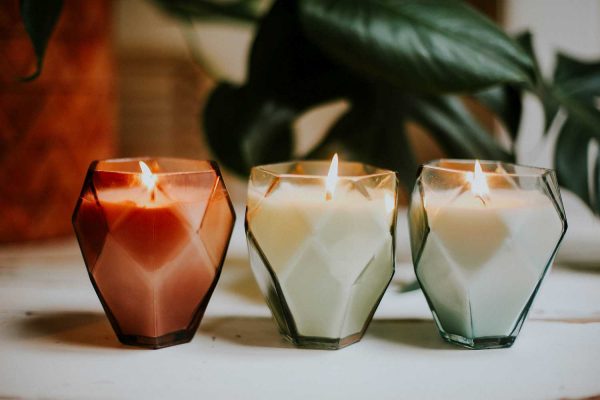 diamond shaped soy candles