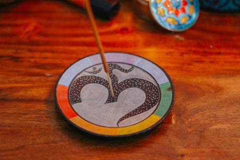 om symbol incense plate 