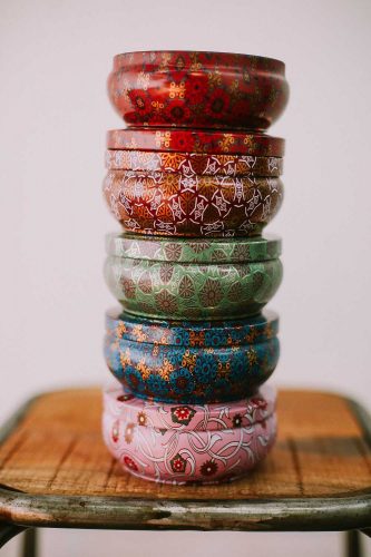 colourful soy candles