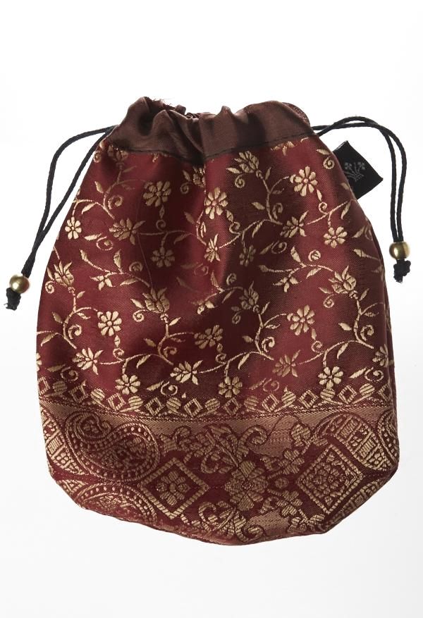 XL Silk Jewellery Pouch | Bags | ISHKA