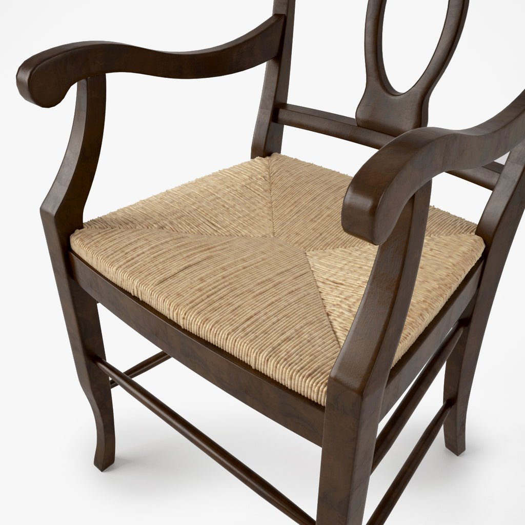 Free Pottery Barn Napoleon Rush Seat Chair 3d Model Facequad