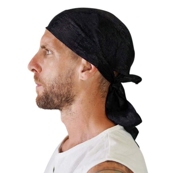 precedent mobiel kop Pirate Bandana' Medieval Hat, Silk - Black – Zootzu Garb