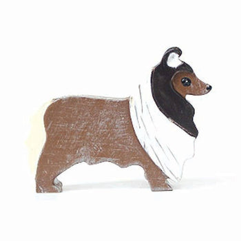 shetland sheepdog collie shaped animal photo memo stand business