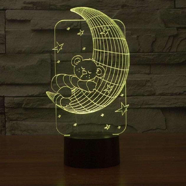 Lampe 3D la tasse bébés pour la décoration intérieure Base lumineuse atmosphère capteur tactile personnalisé veilleuse LED lampe 