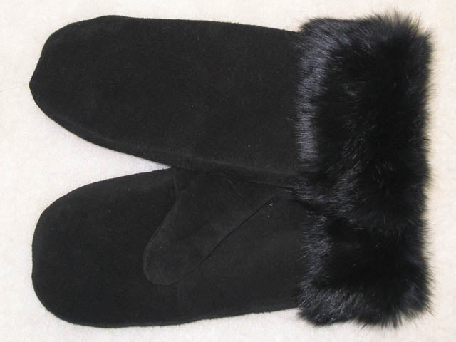 beaver lined mittens