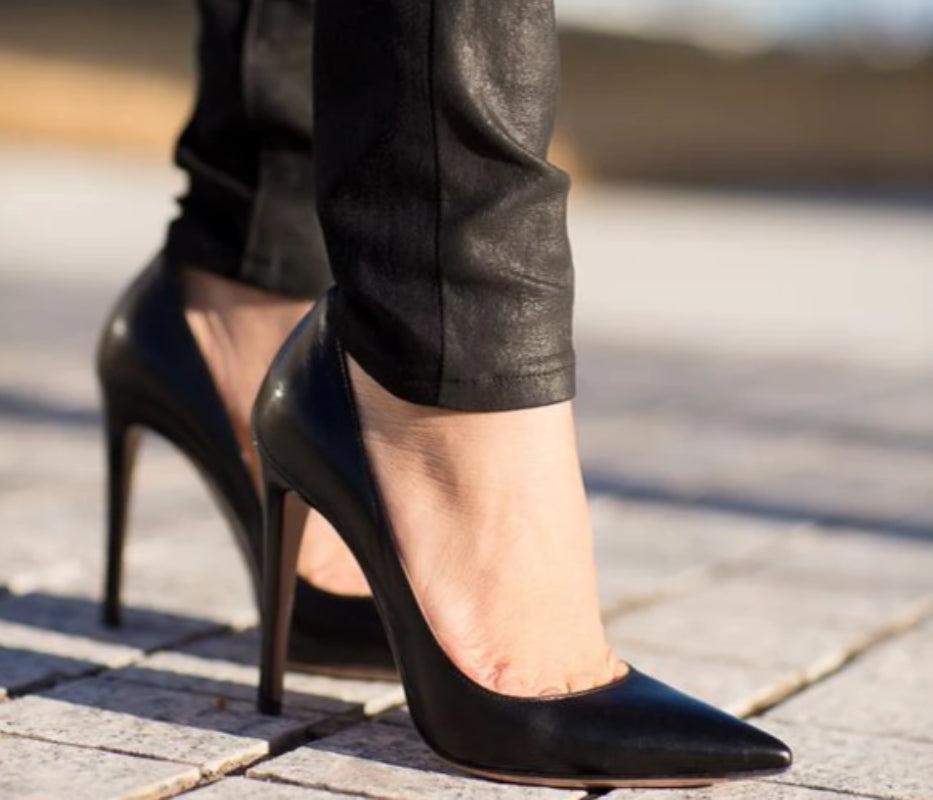 classic black stiletto heels
