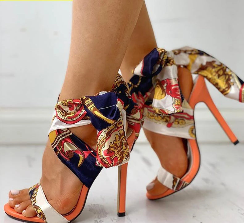 heels with ribbon laces