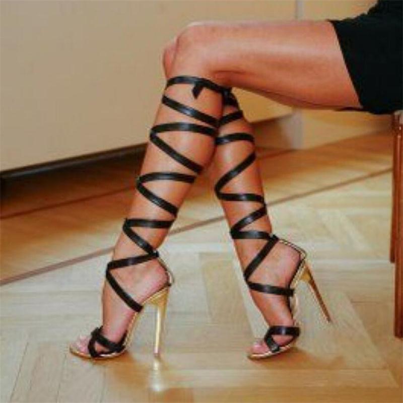roman lace up sandals