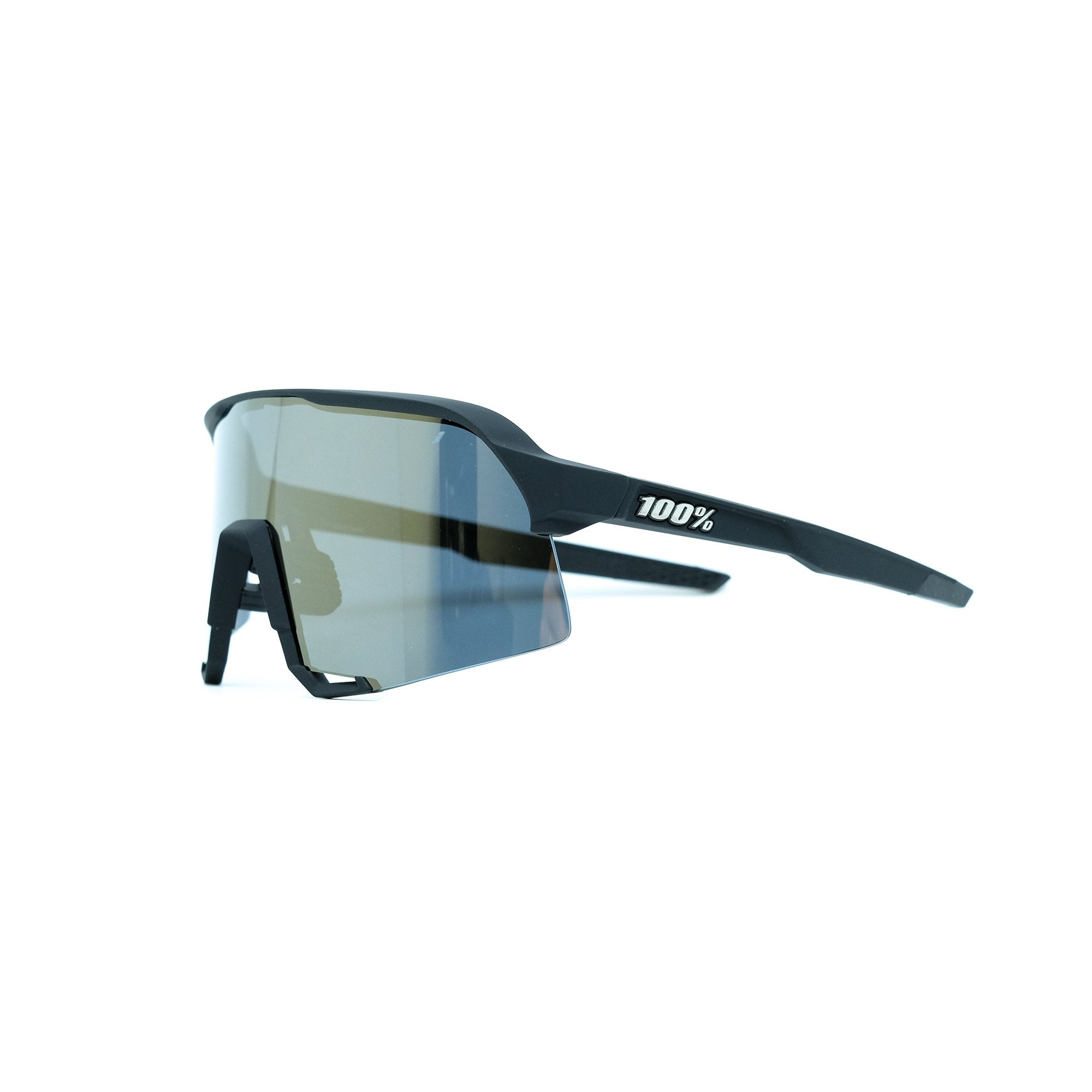 100% S3 Sunglasses - Soft Tact Black (Gold)