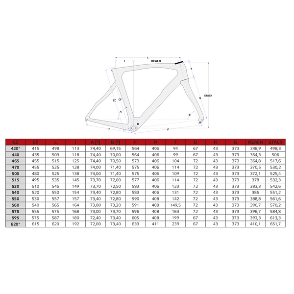 pinarello f12 size