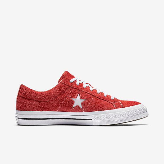 converse one star premium suede low top red
