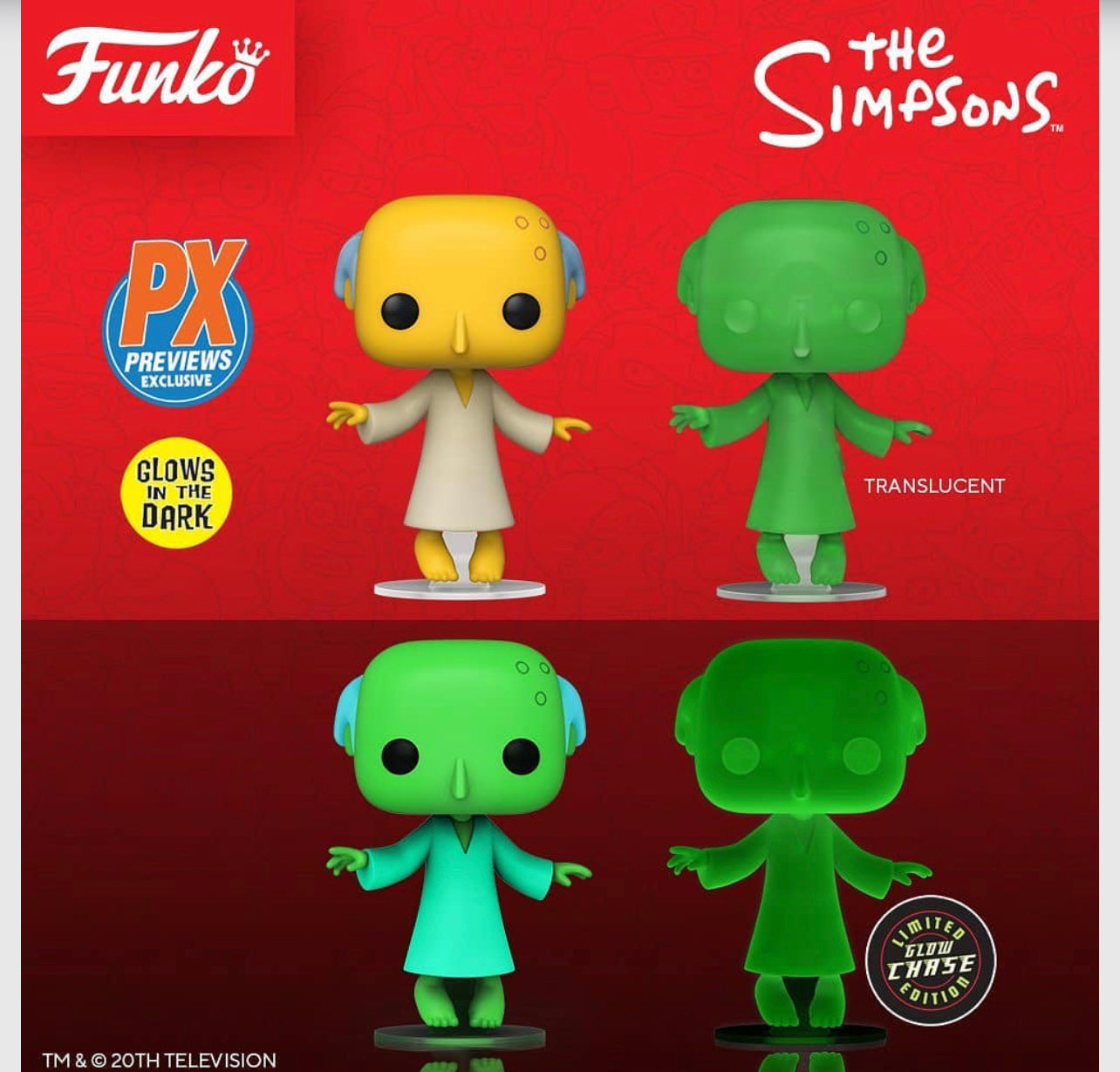 POP! THE SIMPSONS: GLOWING ALIEN MR. BURNS VINYL FIGURE PREVIEWS EXCLUSIVE