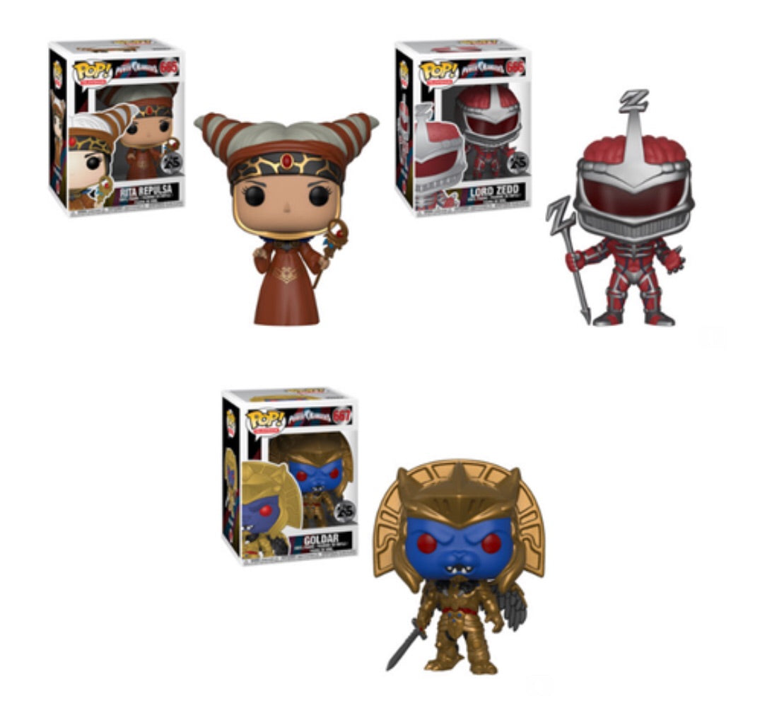POWER RANGERS FUNKO POP! COMPLETE SET OF 3 VILLAINS