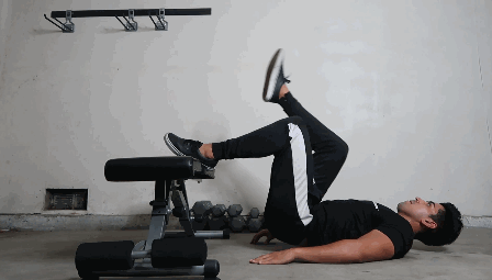 ritfit weight bench exercises Feet-Elevated Hip Thrust