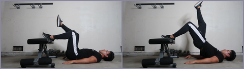 ritfit weight bench exercises Feet-Elevated Hip Thrust