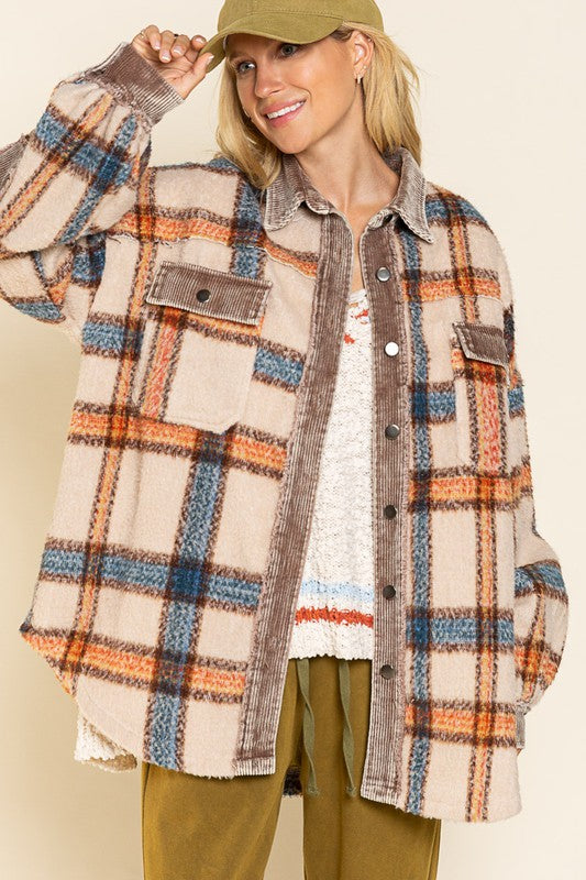 ❤クリアランス直販❤ i_am_official corduroy collar check coat