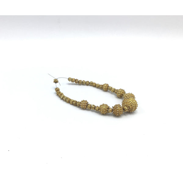 Short Strand Of Mixed Gilt Silver Bright Gold Granulated Silver Beads