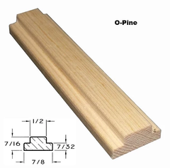 O-Pine Grille Bar Profile With Inset Drawing