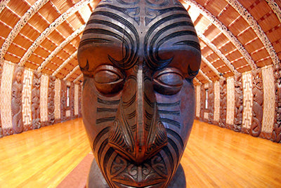 maori mask of tattooed face