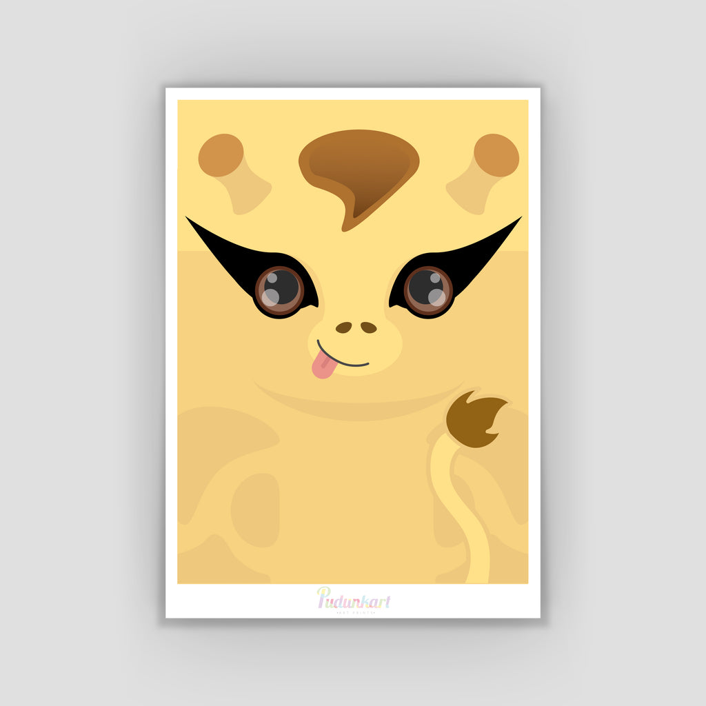 A4 Giraffe Print