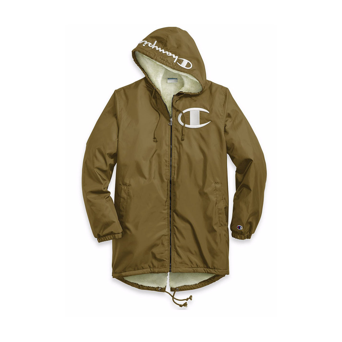 champion windbreaker mens brown