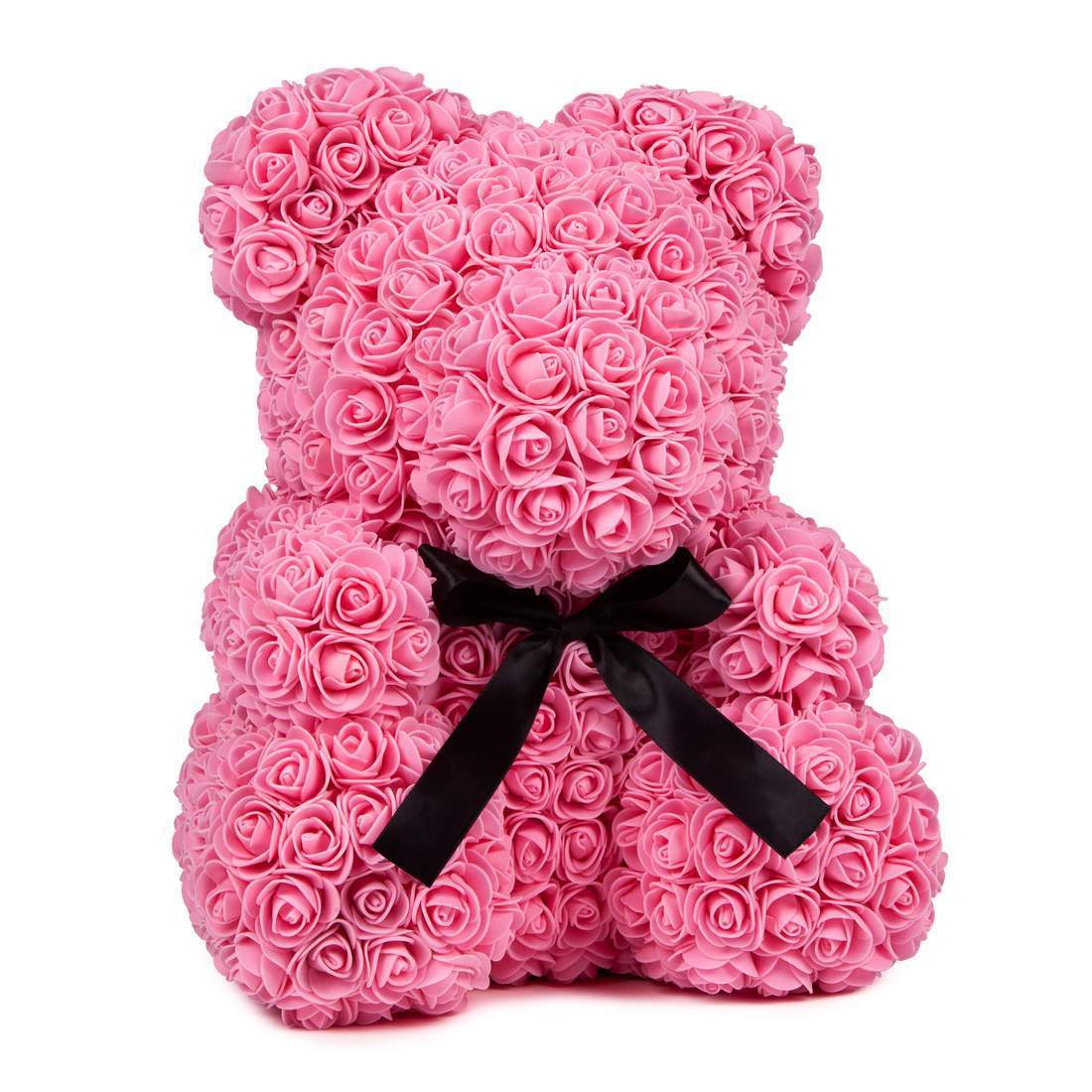 rose teddy bear black