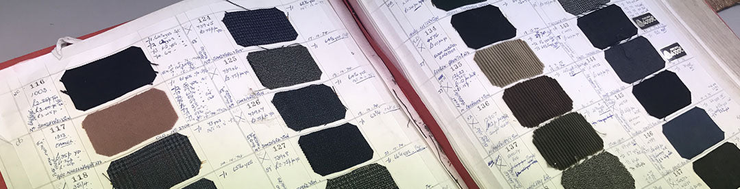 Cloth choices at Redmayne bespoke tailors
