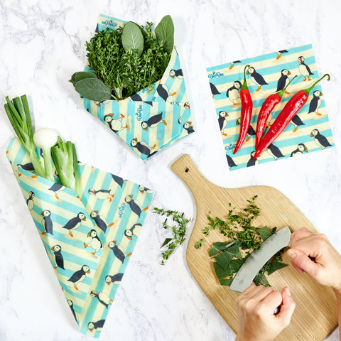 Puffin BeeBee beeswax food wraps