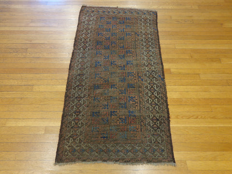 Antique Hand Knotted Baluch Oriental Rug