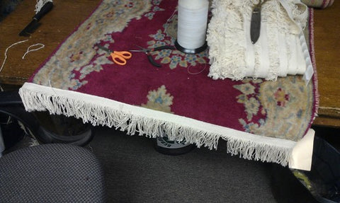 New fringe on an Oriental rug