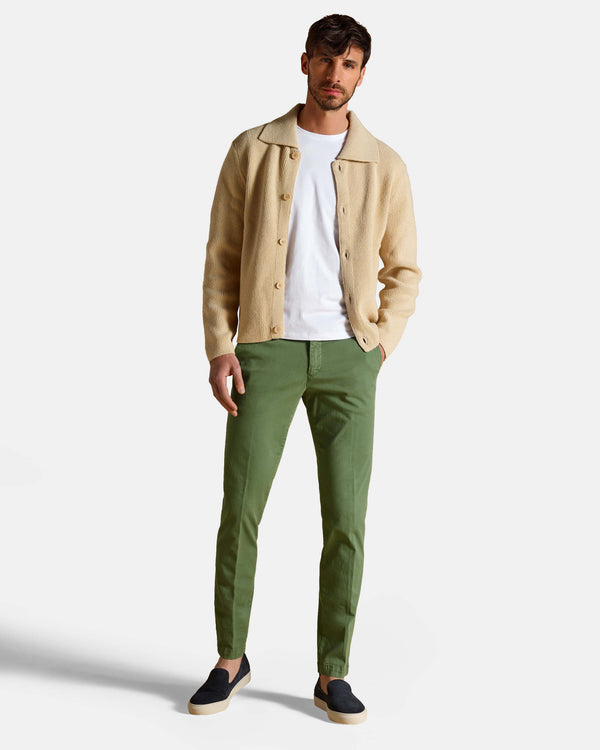 Chino Slim Gabardina, Medio Verde