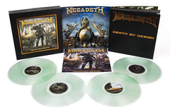 SDCC SIGNED - Megadeth: Death By Design Graphic Novel w/ 4 clear vinyl "Warheads On Foreheads" album set signed by Full Band + 11 Artists