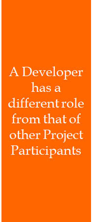 A Developer has a different role from that of other Project Participants