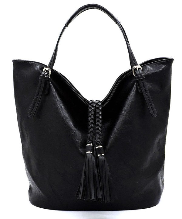 BRAIDED TASSEL HANDBAG